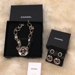 CHANEL Necklace and Earring Set